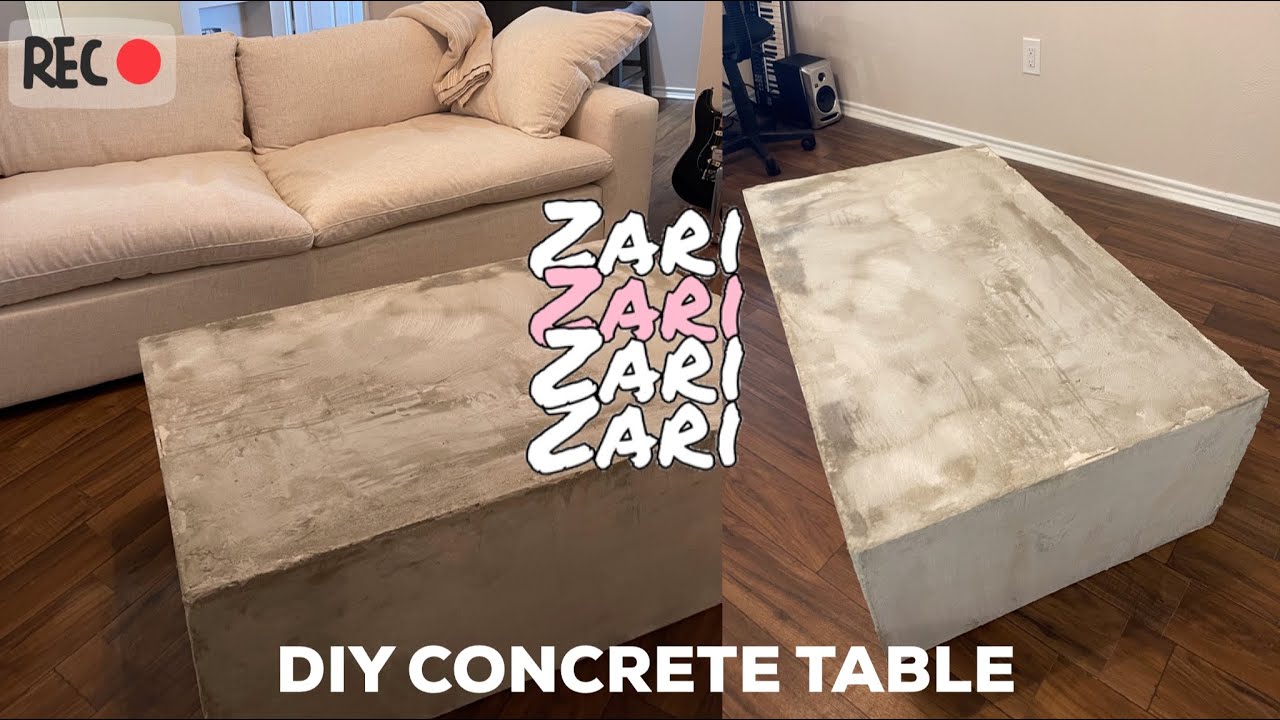 DIY Concrete Coffee table ! | Under $200 dollars (Measurements included !)