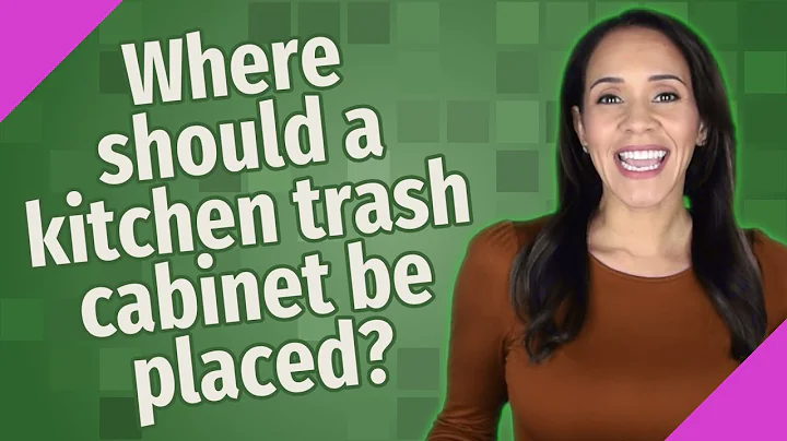 Where should a kitchen trash cabinet be placed?