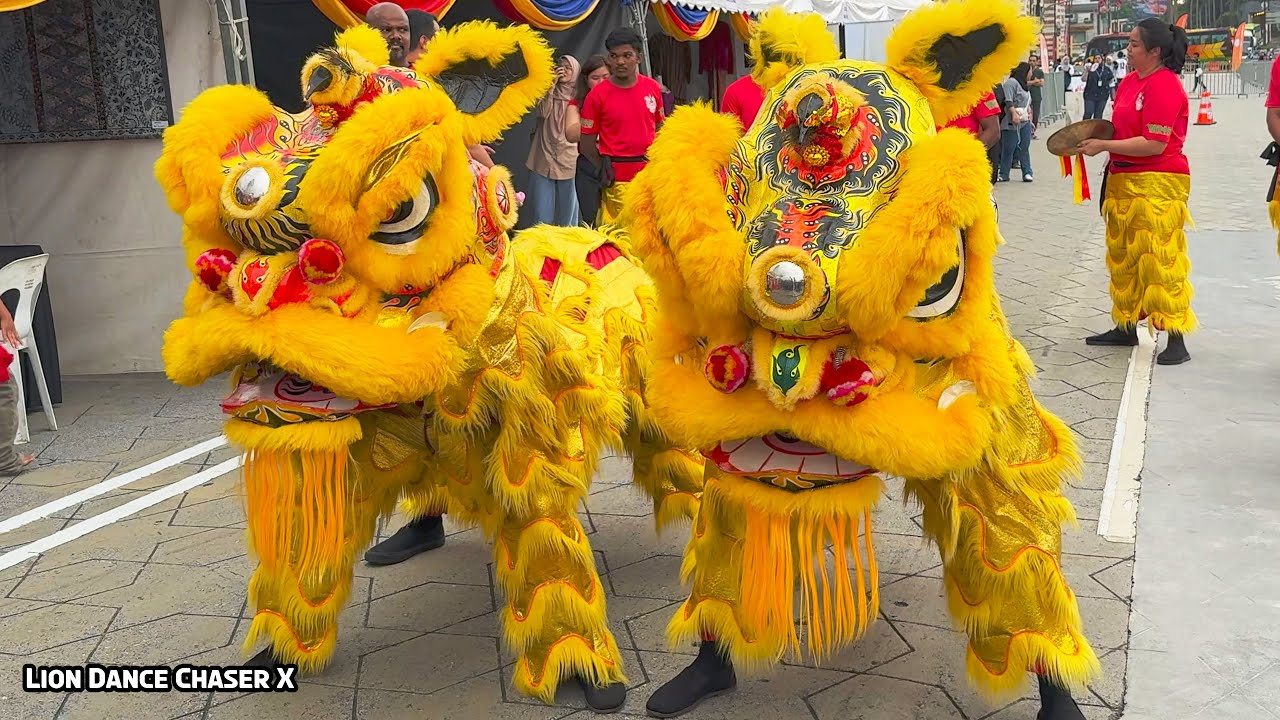 Посмотрите танец льва в Dataran Merdeka | Танец льва Мухиба | Площадь Мердека (Датаран Мердека)