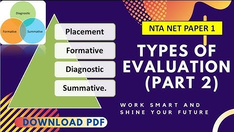 Types of Evaluation for NTA NET Paper 1 || Teaching Aptitude || Crack JRF with Shine Academy