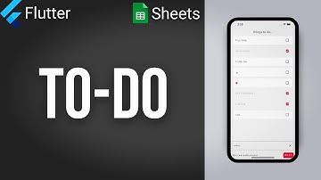 TO DO app • Flutter × Google Sheets