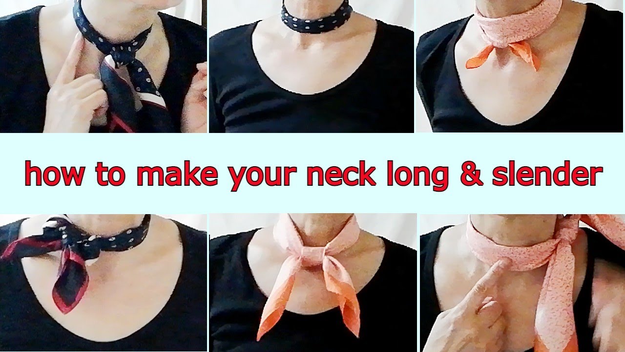 首を長く細く見せるスカーフの巻き方 How To Make Scarves Look Your Neck Long Slender Youtube