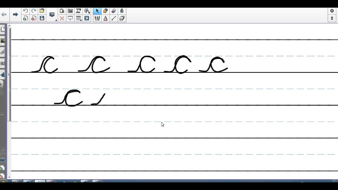 Letter 'c' Cursive Handwriting - YouTube