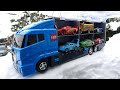 13 disney cars  takaratomy cleanup convoy  in the snow