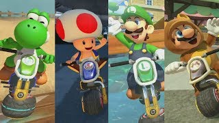 Mario Kart 8 Deluxe - All Characters Winning Animations (Bikes)