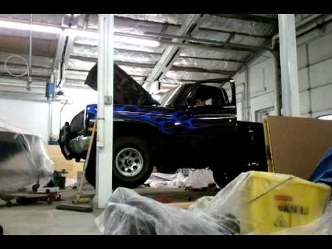 Chevy k10 exhaust open header - YouTube