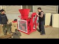 HBY2-15 clay soil cement interlocking brick machine moulds changing video