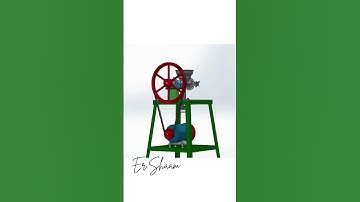 Motorized Grain Mill Design || Mechanical Design || Mechanical engineering || #shorts | #engineering