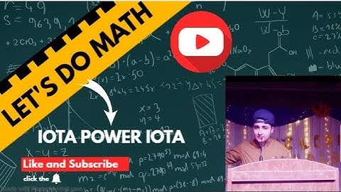 what is the value of iota power iota