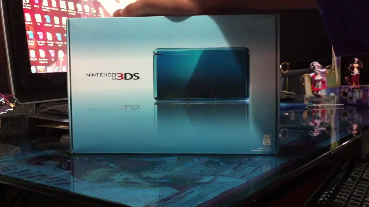 Unboxing New Nintendo 3DS (USAAqua Blue) YouTube