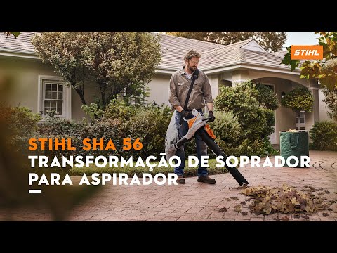 STIHL SHA 56 - como mudar do modo de soprador para o modo de aspirador