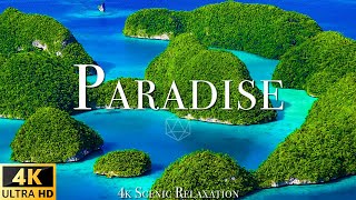 FLYING OVER PARADISE (4K UHD) Amazing Beautiful Nature Scenery & Relaxing Music  4K Video Ultra HD