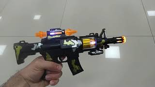 Metralhadora Arma Arminha Brinquedo Com Som E Luz À Pilha