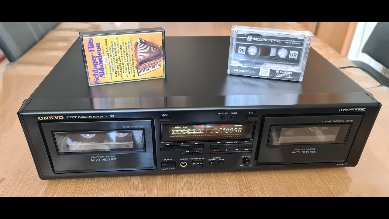 Onkyo TA RW311 HIFI Doppel Cassette Deck - YouTube