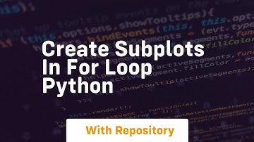 create subplots in for loop python