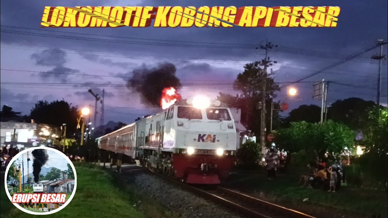 KOMPILASI LOKOMOTIF CC 203 KERETA API RAJA KOBONG PARAH MENGELUARKAN ...