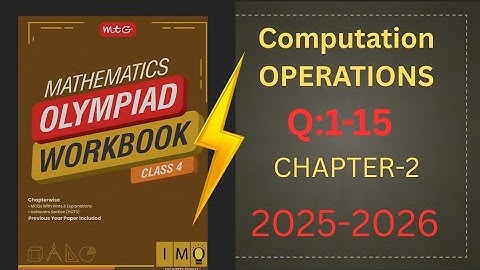 ✅️SOF IMO Class-4🎖2025-2026 🎖Computation Operations Q:1-15 ❇️ International Mathematics Olympiad 