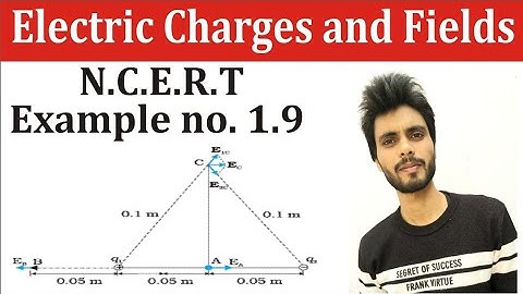 🔴 Physics N.C.E.R.T example 1.9 class 12th | electric charges and and fields examples solution