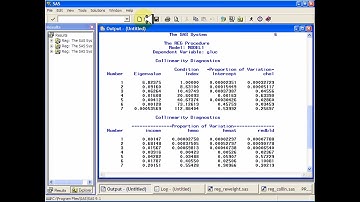 SAS- Multicollinearity