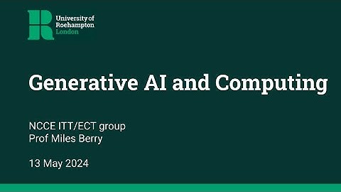 Generative AI and Computing