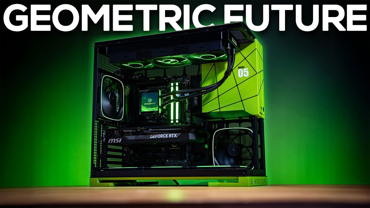 PCケース(自作PC用) Geometric Future Model 5 NV Edition Green Geometric Future model 5 Gaming PC Build! 9800X3D + RTX 5070