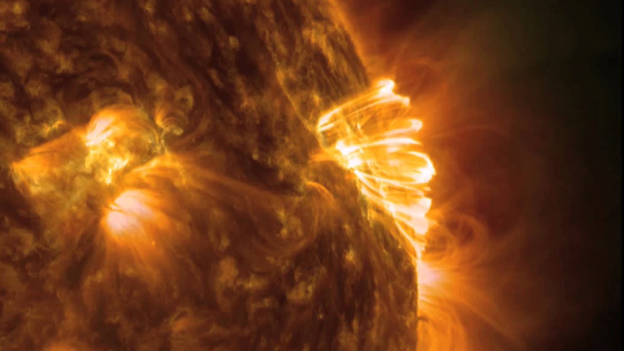 Strong Solar Flare Leads Magnetic Loop Dance  | Video