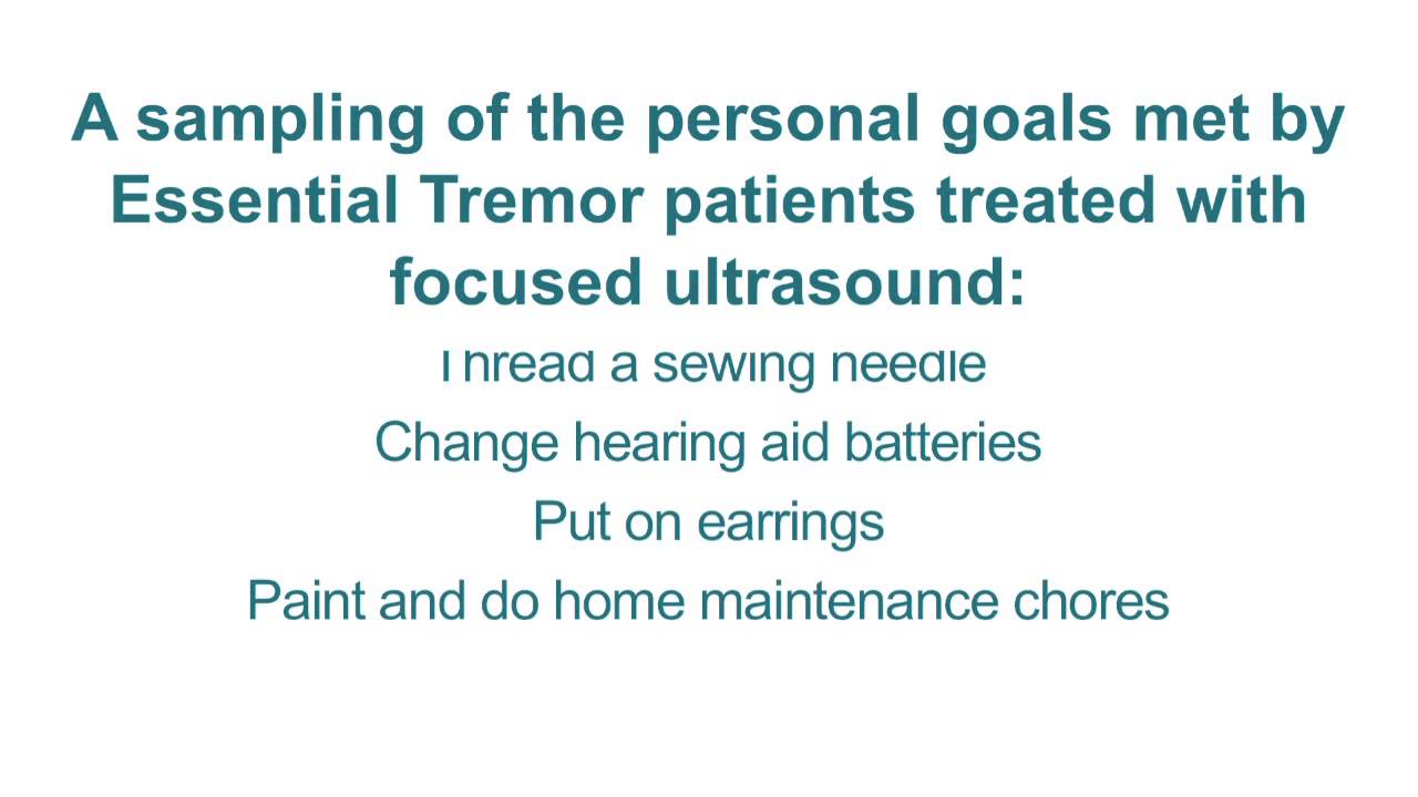 focused ultrasound for essential tremor focused ultrasound for essential tremor