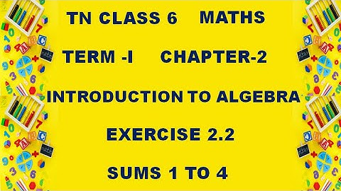 Class 6 Maths Chapter 2 Introduction to Algebra | Exercise 2.2 | sum 1,2,3,4 |  Ex 2.2 sums 1 to 4