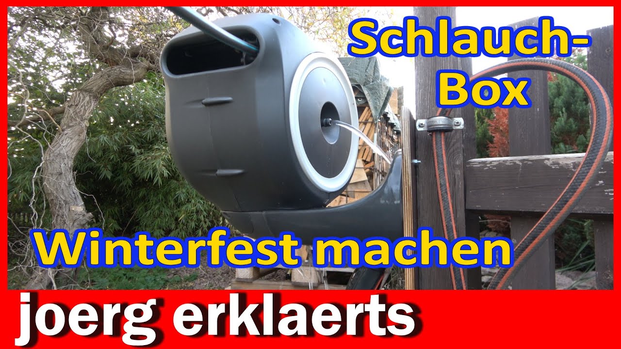 Gardena Schlauchbox entleeren und Winterfest machen Tutorial DIY YouTube
