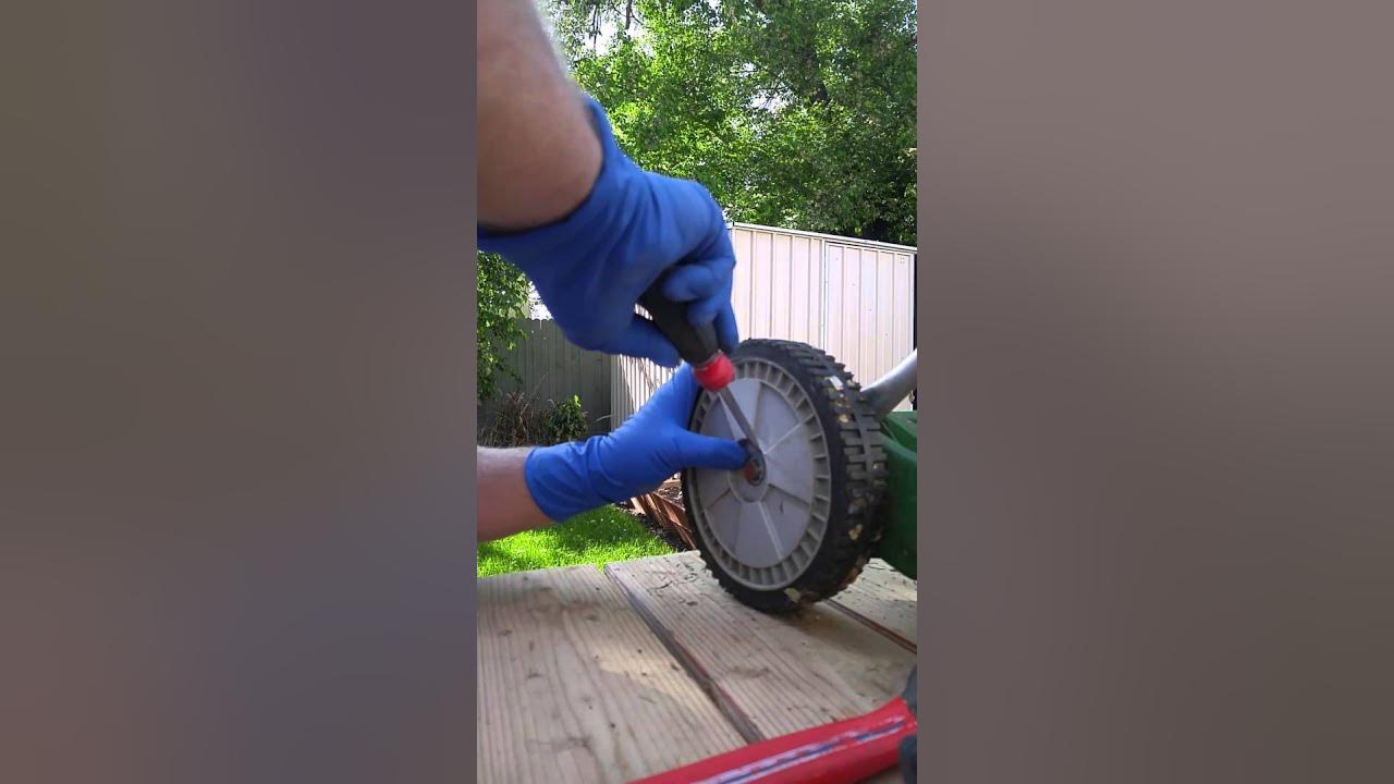 How to sharpen push mower blade YouTube