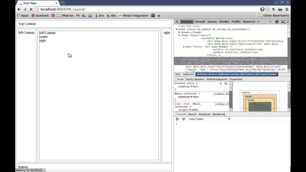 06_2 Layout - Dojo Tutorial - YouTube