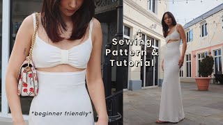 Simple Bow Cutout Dress Tutorial + PATTERN // Beginner-Friendly