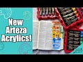 Arteza Acrylic Paint Vs  Golden, Apple Barrel, and more