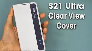 Galaxy S21 Ultra Clear View Cover Case First Hands On - YouTube