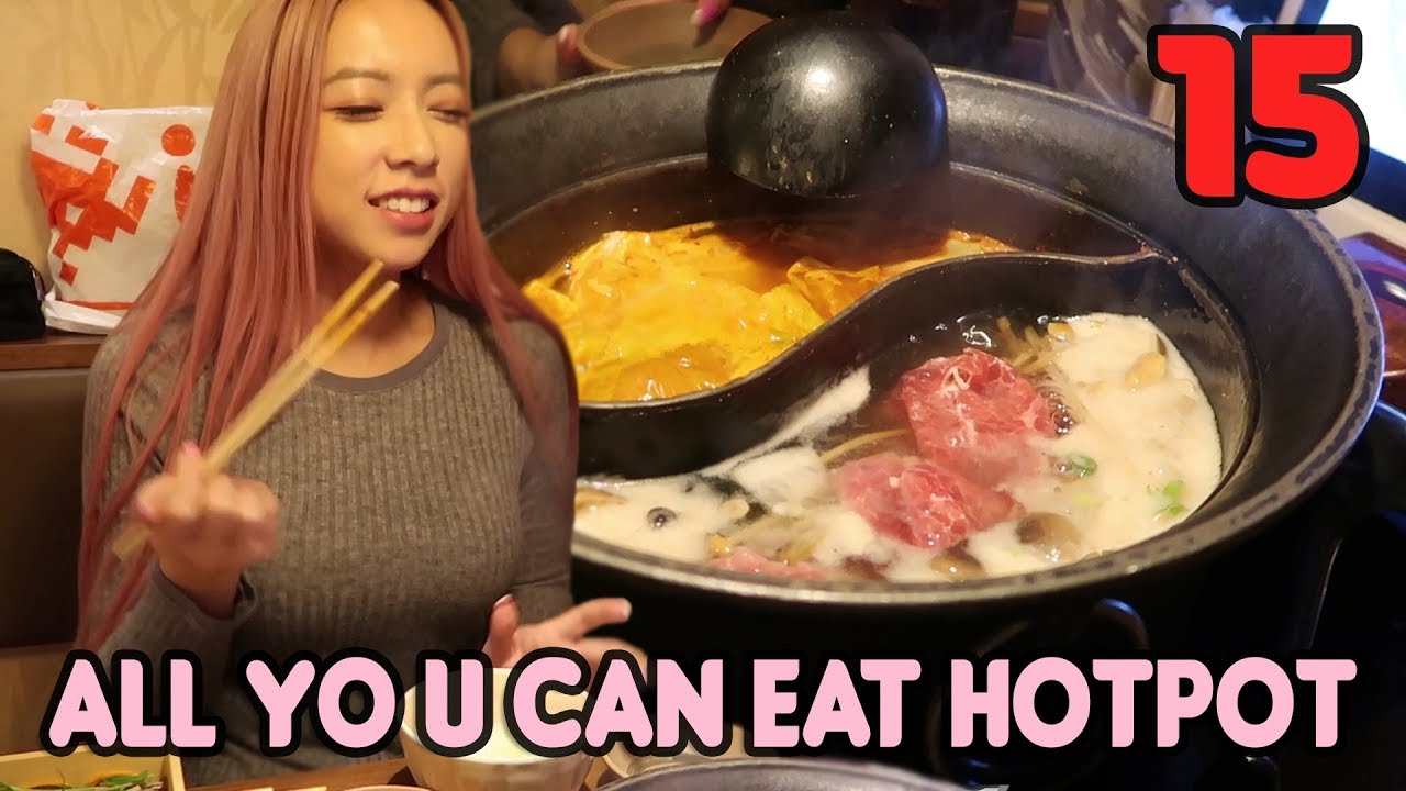 How much Japanese Hot Pot can she eat!? | ONYASAI