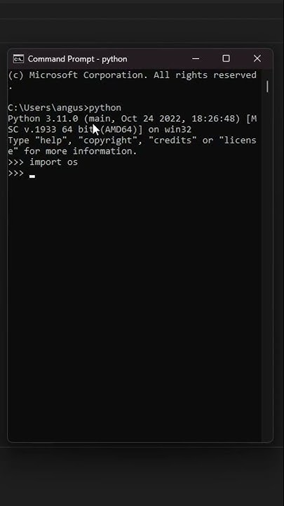 Using the OS Module in python #shorts - YouTube