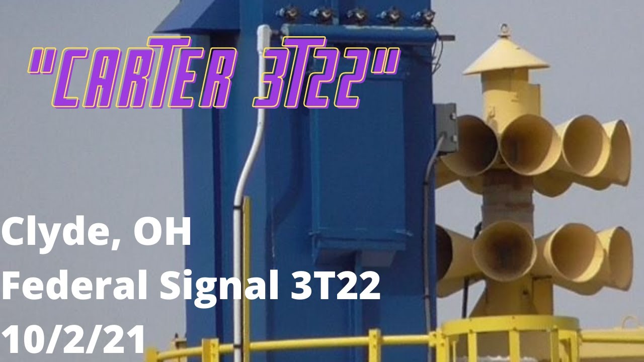 Clyde, OH - Federal Signal 3T22/ASC T-128 Siren Test - Full Alert & Attack - 10/2/21