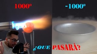 Bola de hierro a 1000º vs Nitrógeno liquido//QUE PASARÁ!!!! EXPERIMENTO CIENTÍFICO?