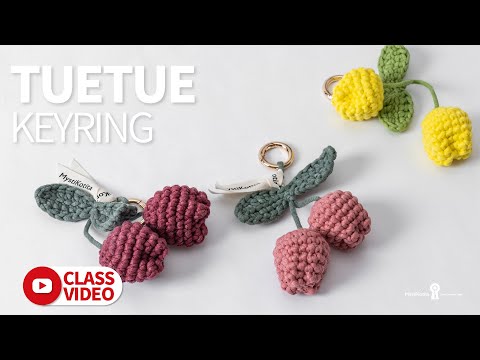 [EASY&TAKE] MystiKotita Crochet TueTue Keyring 튤립키링만들기 - 미스티코티타 이지니팅 코바늘 뜨개질 키링만들기