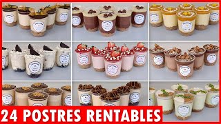 24 Postres RENTABLES 🤑Crea Un NEGOCIO Prospero Este 2024 VENDE y gana DINERO desde CASA