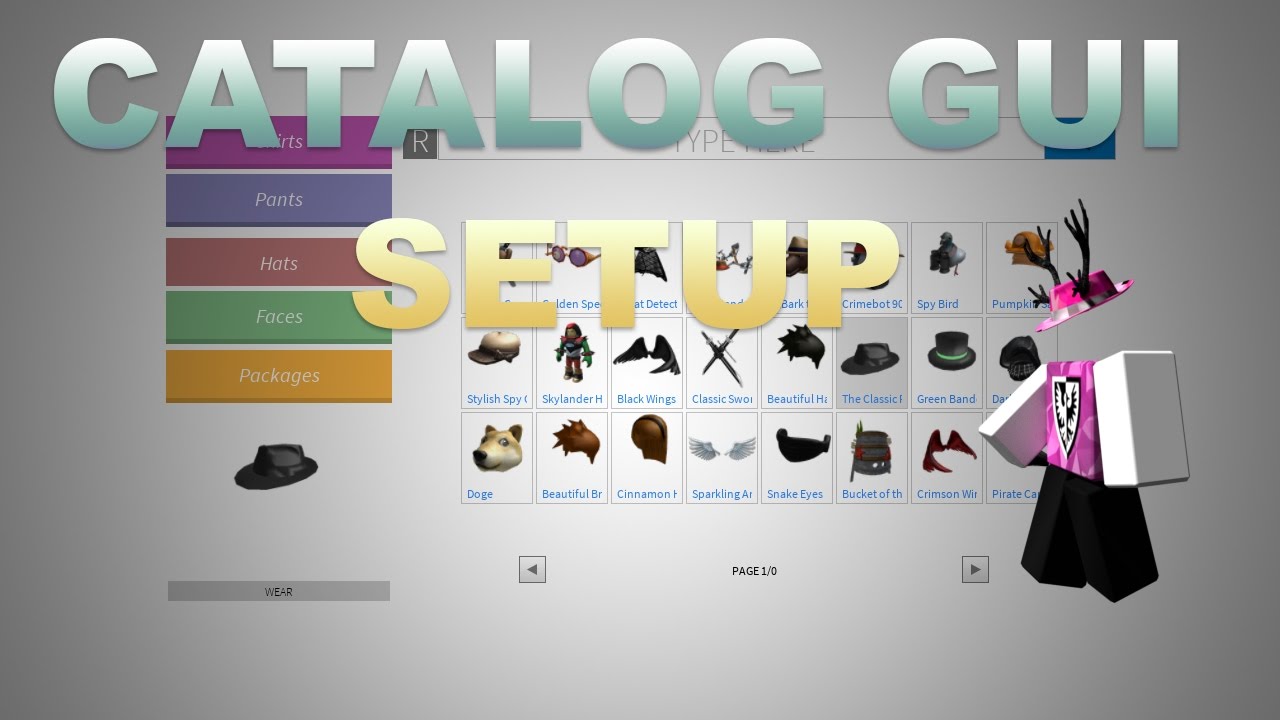 Catalog Gui Setup 2016 2017 2018 2019 2020 Youtube - how to make a catalog item in roblox kaldebwongco