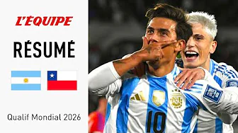 Qualif Coupe du monde 2026 - Sans Messi, l'Argentine signe un récital pour dominer le Chili thumbnail