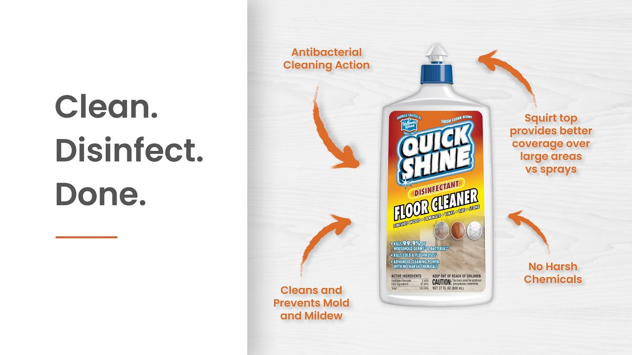 Quickshine Deep Cleaner for removing acrylic wax from hardwood and laminate  