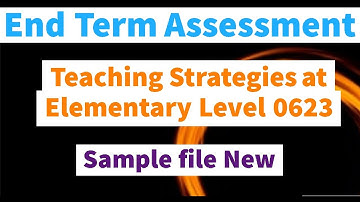 Sample file Teaching Strategies at Elementary Level 0623  | AIOU INFO