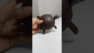 Waste Coconut Shell Craft Tortoise Making