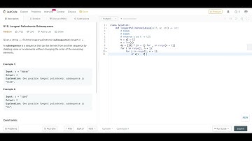 LeetCode April Daily - Day 14. 516. Longest Palindromic Subsequence