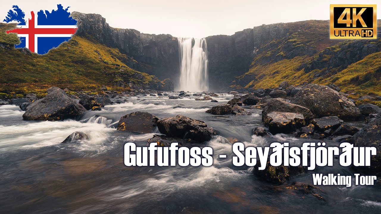 🇮🇸 Iceland Walking Tour - Gufufoss, Seydisfjordur [4K] #MWG — Seydisfjordur — video poster