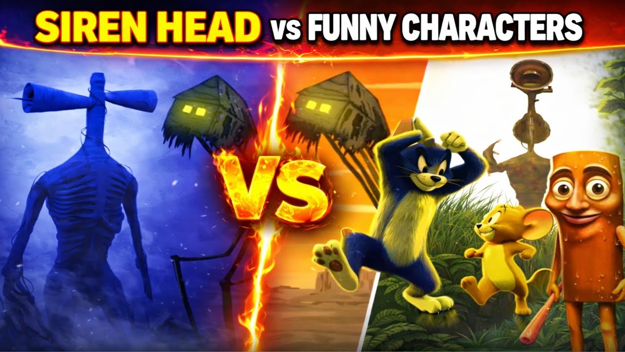 Siren Head Cartoon vs Funny Characters | Horror & Comedy Mashup Animation