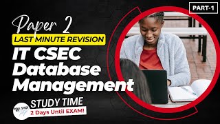 2024 IT CSEC Revision | #csec #cxc Database Management (Terms & Paper 2 Exam Style Question)