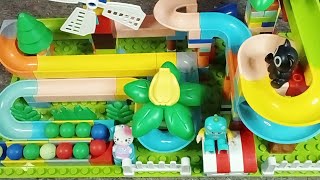 Marble run ASMR☆ satisfying series of marble building blocks